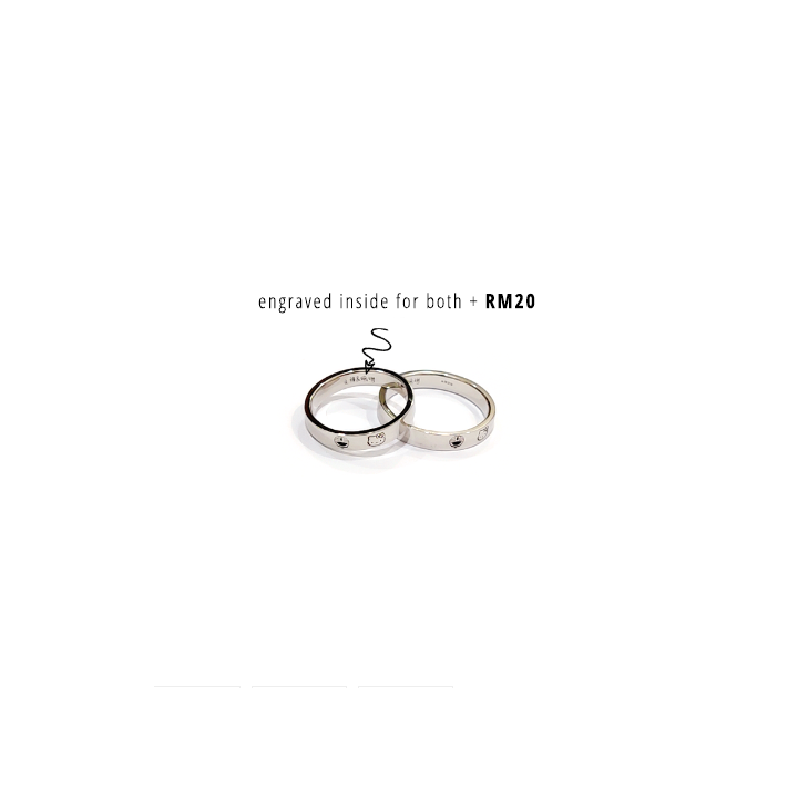 Your Thumb Print Rings Personalize Rose Gold Flat Matching Wedding Ban –  jringstudio