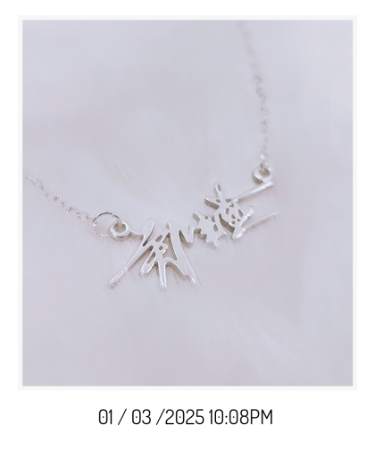 签名项链 签名名字项链 signature necklace